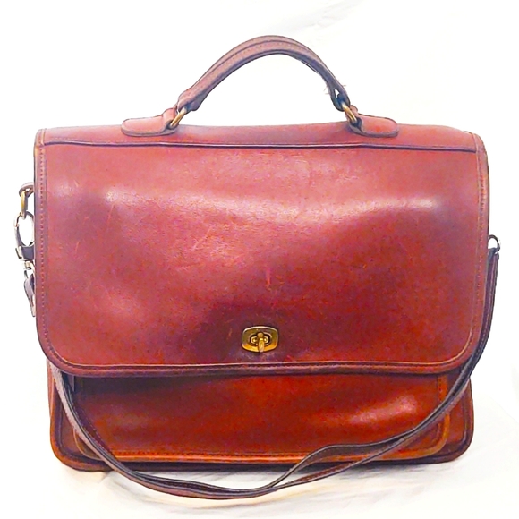 Coach Brown Leather Colebrook Messenger Bag Made in The United States 5181 - Picture 1 of 8